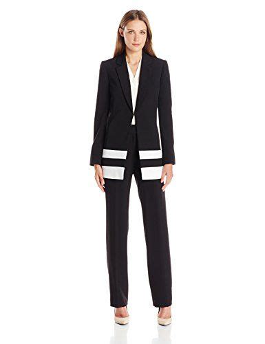 Tahari By Arthur S Levine Womens Missy Crepe Pant Suit With Combo