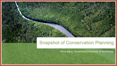 A Quick Introduction On Systematic Conservation Planning Zhao Xiang