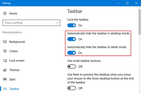 How To Hide Taskbar Windows 10 Spainjawer