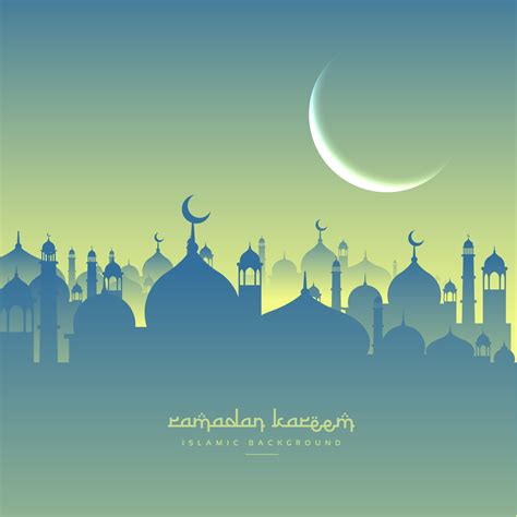 Ramadan Festival Greeting With Mosque Shapes Download Free Vector Art