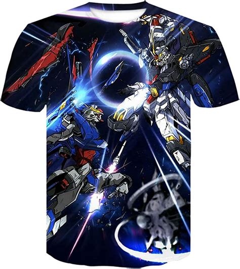 Gundam T Shirt Anime Mobile Suit Gundam Cosplay Costume Short Sleeve