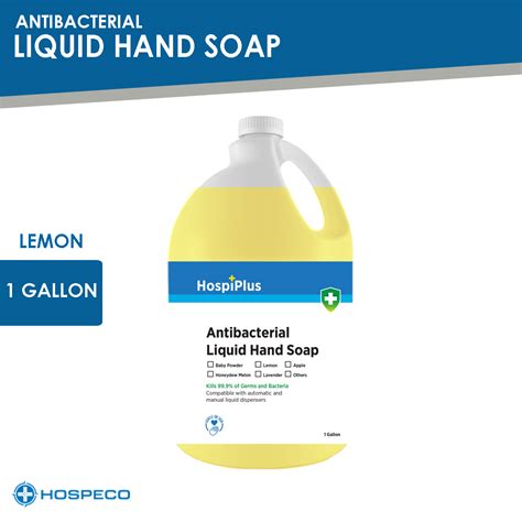Antibacterial Liquid Hand Soap Lemon Gallon Antiseptic Disinfectant