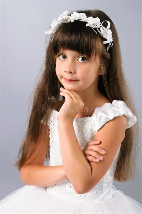 Romantic Little Girl Portrait In Studio Stock Image Image Of Heritage