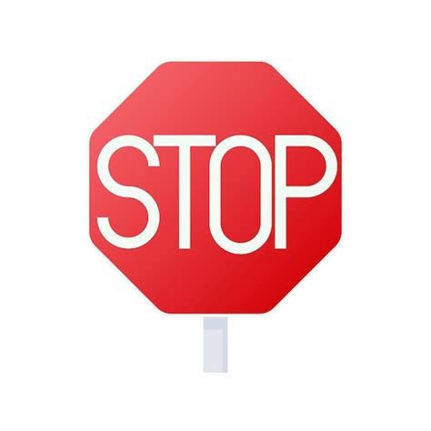 Premium Vector Stop Sign Icon In Cartoon Style On A White Background