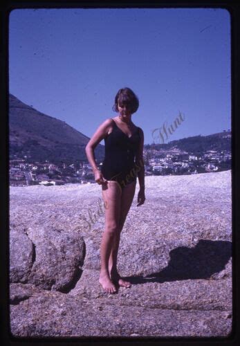 Pretty Woman Swimsuit Fashion City View 1960s Slide 35mm Kodachrome 1968 Ebay