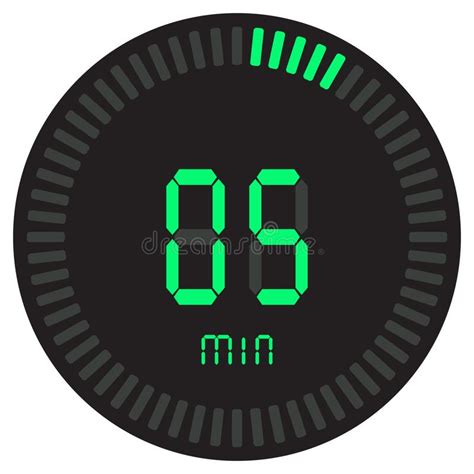 The Green Digital Timer 5 Minutes Electronic Stopwatch With A Gradient