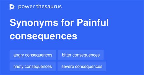 Painful Consequences Synonyms 36 Words And Phrases For Painful
