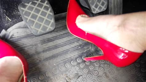 Fetish Ladyive Pedal Pumping In Red High Heels And Leather Outfit Youtube