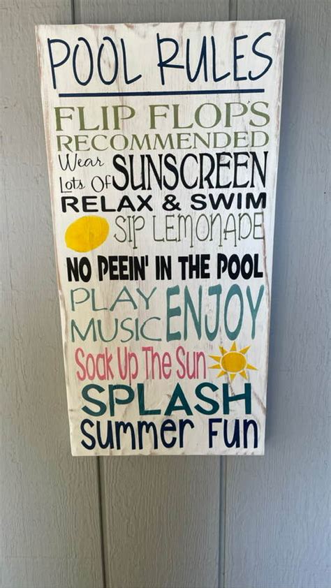 Wayfair.com has been visited by 1m+ users in the past month Pool Rules Summer Wall Art -294