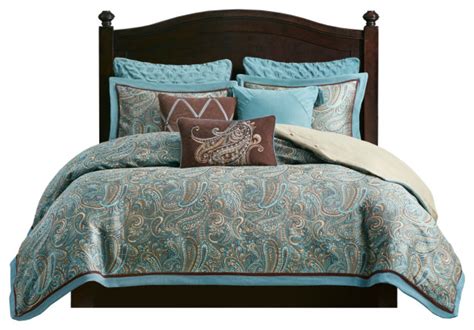 Hampton Hill Lauren Traditional Paisley Jacquard Comforter Set With