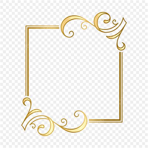 Ornate Golden Frame Vector Design Images Luxury Square Frame With