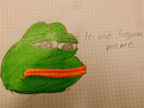 Custom High Quality Dank Fresh Handmade Meme Le Pepe Mr Sad Frog Man