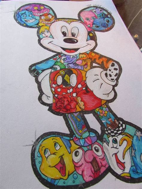 Disney Collage Drawing At Explore Collection Of