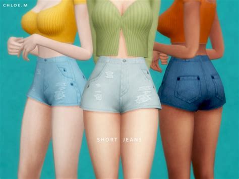 The Sims Resource Short Jeans By Chloem • Sims 4 Downloads