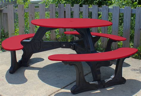 Picnic Tables Heritage Round 3 And 4 Seat American Recycled Plastic Quality Outdoor Furniture