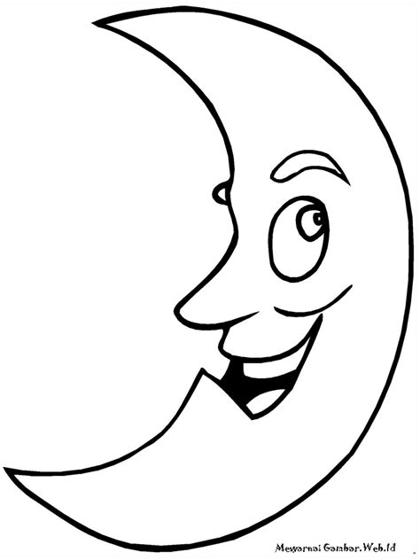 Belajar mewarnai gambar bulan sabit download. Mewarnai Gambar Bulan | Mewarnai Gambar