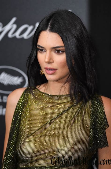 Kendall Jenner Braless In A See Thru Dress In Cannes Photo 27071