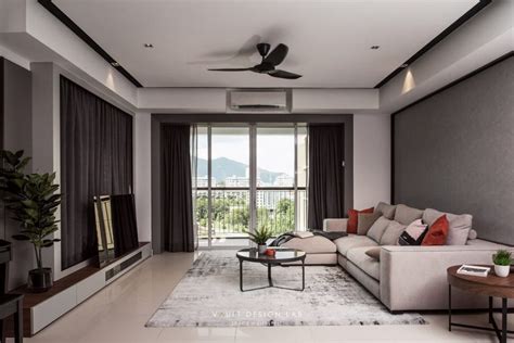 Interior Design Platino Luxury Condominium Penang Malaysia Living Room