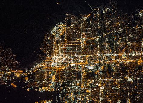 Salt Lake City Utah At Night As Seen From Orbit Spaceref