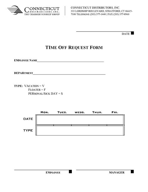 40 Effective Time Off Request Forms And Templates Templatelab