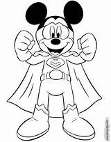 Mickey Coloring Mouse Pages Superhero Disneyclips Pdf Occupations sketch template