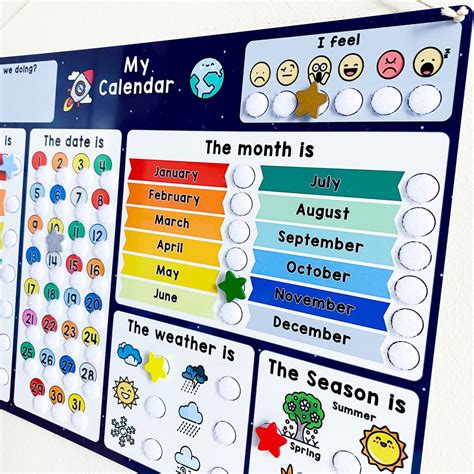 Childrens Educational Space Calendar By Craftly Ltd