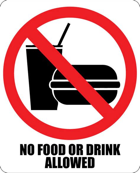 Since that world does not exist , signs serve two please, no outside food in our establishment is ok. NO FOOD OR DRINK Sticker Decal waterproof outdoor high ...
