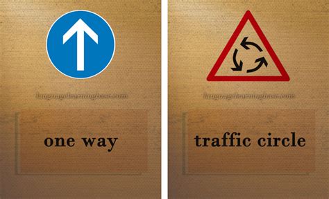 Road Signs Flashcards Driving Vocabulary List With Definitions