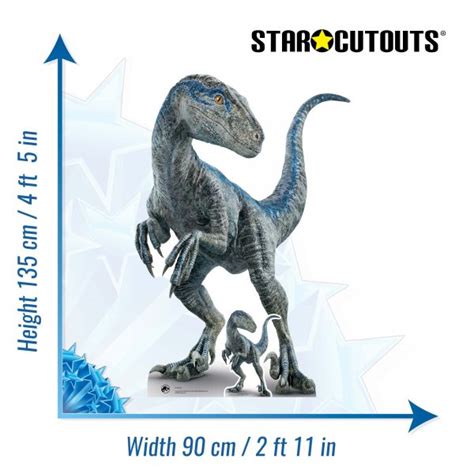 Mother Blue Velociraptor Jurassic World Dominion Large Mini Cardboard Cutout Standee