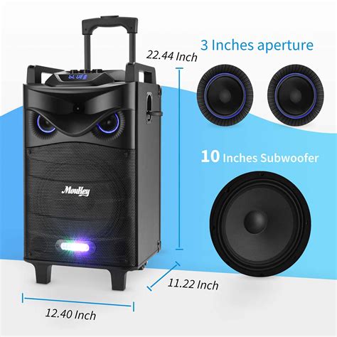Buy Moukey Karaoke Machine Outdoor Speaker 10 Subwoofer Pa System