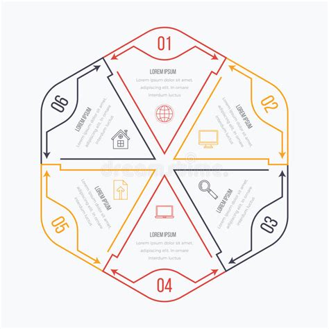 Thin Line Infographic Element Stock Vector Illustration Of Chart