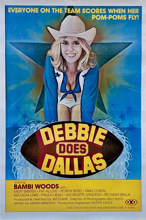 Original Debbie Does Dallas Movie Poster Bambi Woods Cheerleader