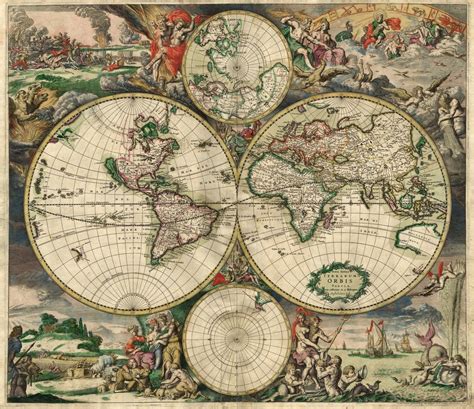 Ancient World Map From 1689 Free Stock Photo Public Domain Pictures