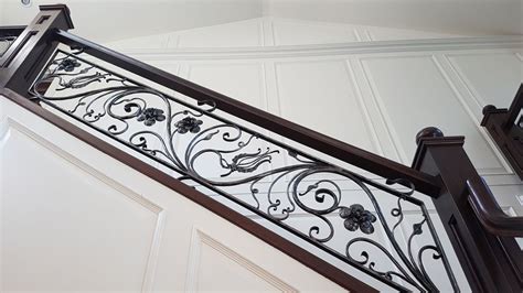 Restored and ready to go. Artistic Wrought Iron Railing, BR248 - BC BLACKSMITH
