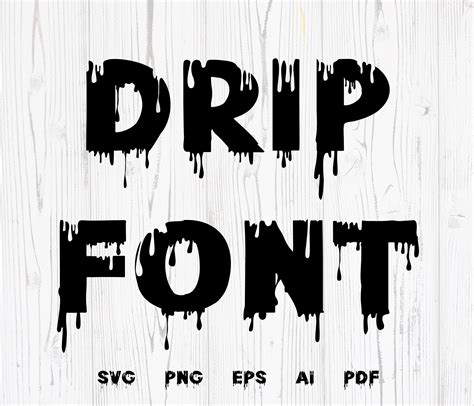 Dripping Font Svg Dripping Alphabet Cut Files Svg File For Etsy