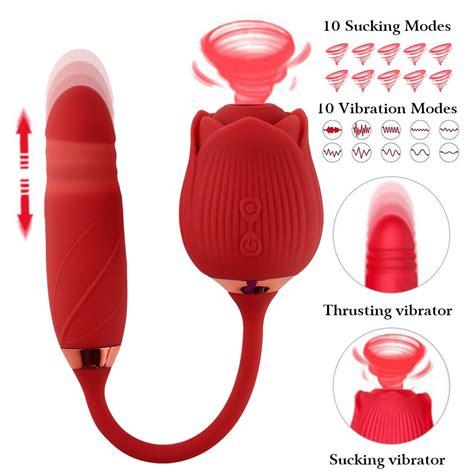 Clit G Spot Vibrator Oral Sucking Thrusting Dildo Bullet Sex Toys For Women Uk Ebay