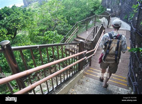 Okinawa Japan Staircase At The Peace Memorial Stock Photo Alamy