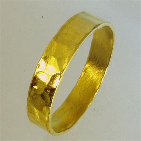 Pure Gold Mens Wedding Band 24 Karat Solid Gold Ring100