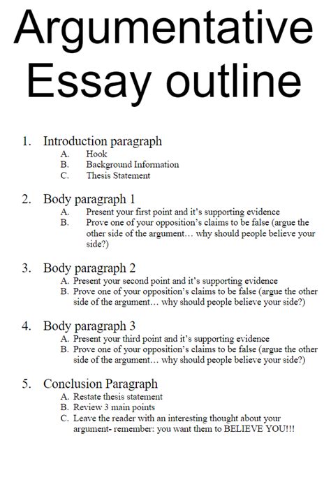 argumentative essay outline argumentative essay outline essay outline essay tips
