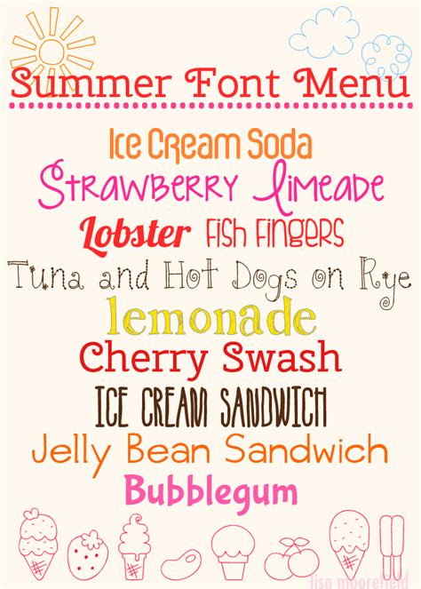 12 Deliciously Free Summer Fonts Lisa Moorefield Lettering Fonts