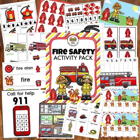 Fire Safety Activity Pack Pre K Printable Fun