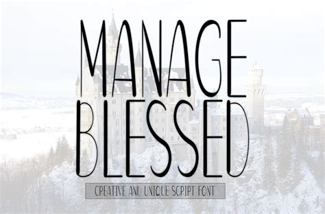 Manage Blessed Font By Preketek Texs · Creative Fabrica
