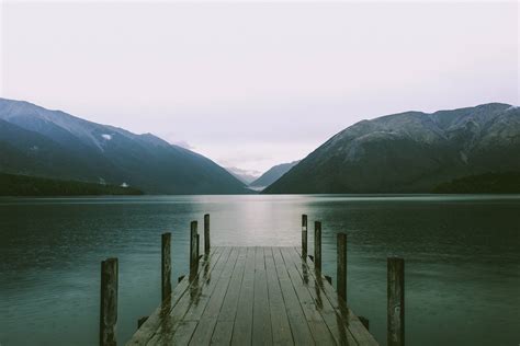 Download Lake With A Dock Wallpaper