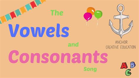 The Vowels And Consonants Song Youtube