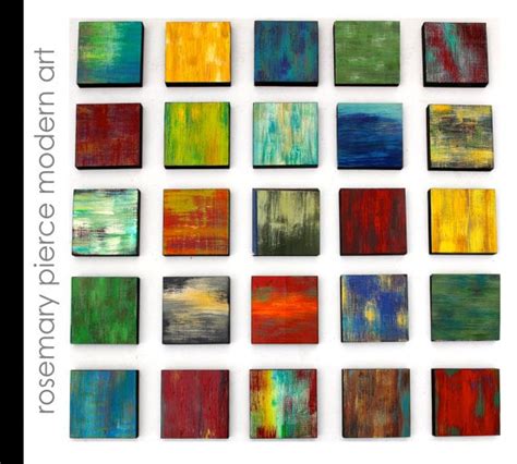 Chunky Color Blend Blocks Abstract Wall Art Original Paintings On
