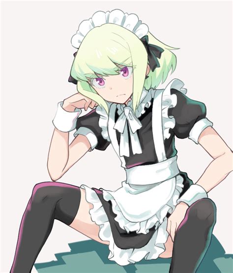 Safebooru 1boy Apron Black Legwear Blonde Hair Botamochi Exwelder