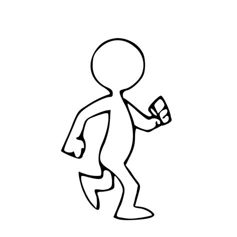 Stick Man Walking Clipart Walk Clipart Black And White Stunning The