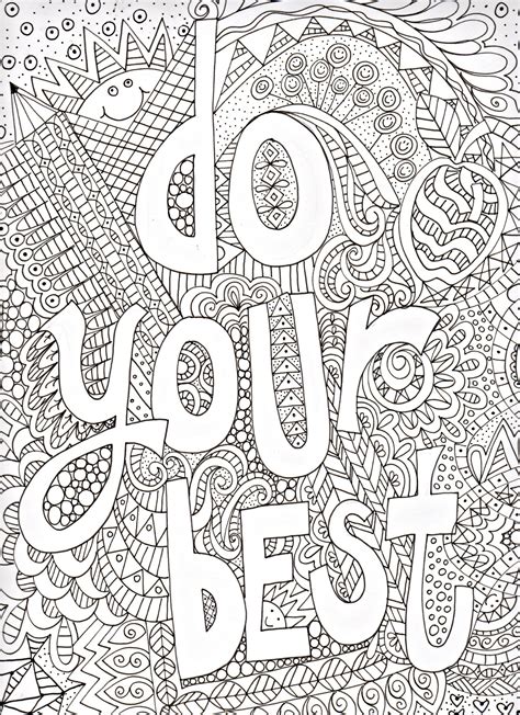 Most of these pages are too challenging for little ones. Printable Inspirational Quotes Coloring Pages Gallery ...
