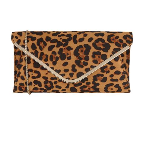 Lotus Sommerton Leopard Print Envelope Clutch Bag With Gold Trim Shoe