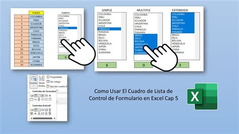 Como Usar El Cuadro De Lista De Control De Formulario En Excel Cap 5